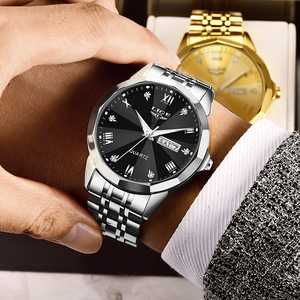 <span class=keywords><strong>Montre</strong></span> Femme Quartz LIGE LG89109, Élégante, Étanche, avec Date, <span class=keywords><strong>Montre</strong></span> pour Homme, Lumineuse, Semaine, Horloge Femme, Montres en Acier Inoxydable - Product Image 6