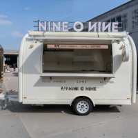 Nouvelle remorque de restauration de type food truck pour la vente de café, chariot de restauration, burgers, frites, glaces, barbecue, bus de restauration mobile