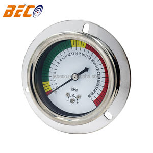 Beco Lagedrukmeter Voorflenspaneelbevestiging, 1/4 "Npt <span class=keywords><strong>2</strong></span>.5" Gelaatswijzerplaat Roestvrijstalen Behuizing 1/4 "Npt <span class=keywords><strong>2</strong></span>-1/<span class=keywords><strong>2</strong></span>" Wijzerplaat - Product Image 2