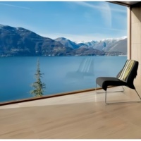 Ventana panorámica con vista grande personalizada, diseño moderno de ventana de vidrio fijo de aluminio francés vidriado templado doble para la venta