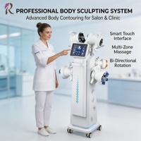 Appareil de remodelage corporel à pression négative avec boule rotative à 360° pour la réduction de la cellulite, doté de 6 poignées à rouleaux