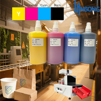 Tinta Printer Kertas Lan Song Berkualitas Tinggi Fi-1000 Berbasis Pigmen Air untuk Cangkir Kertas Kotak Kertas 451452 Head Printer