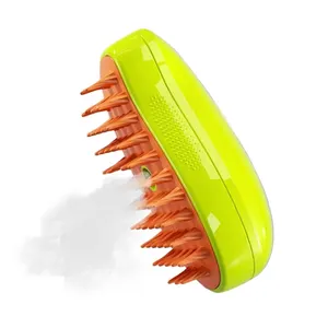 Kadandi Mango Shape Electric USB Charge Spray Brush pet grooming tool hair care combe 3 in1 Steamy Pet Hair Brush
