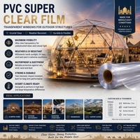 Rouleau de film transparent en PVC souple pour fenêtre, protégé contre les UV, résistant à l'humidité, imperméable, pour tente dôme de glamping dans le désert