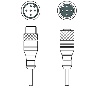M12 5 broches femelle 5m câble <span class=keywords><strong>KB</strong></span> DN/CAN-5000 SBA 50114698 câble d'interconnexion leuze accessoires capteur connecteur - Product Image 1