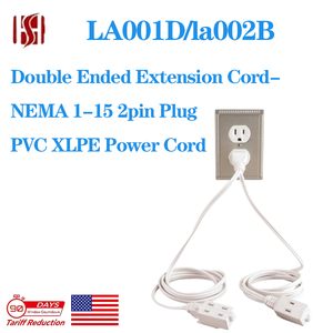 Cables de Extensión Eléctricos de PVC XLPE para el Hogar, Cable de Extensión de Alimentación de Doble Extremo <span class=keywords><strong>SPT</strong></span> Blanco - Product Image 2