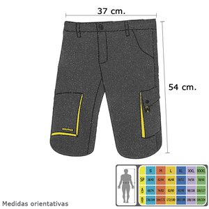 Pantaloni da lavoro grigio/giallo, corti, taglia 38/40 S - Product Image 4