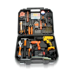 Tool Drill 123 PCS Cordless Drill Tool Set SALE Power Tool Set Home Working Drilling Equipment Plastic Case 2 Hours CFH-K01012 OEM Support