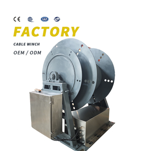 Cabrestante de cable compuesto Diseño de doble tambor Serie K Motor de engranajes Caja de acero inoxidable Bobinado de cable coaxial Cabrestante industrial - Product Image 1