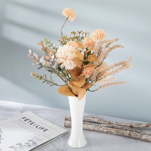 Bouquet de fleurs artificielles en tissu tissé plastique pour mariage et décoration intérieure CF01221 - Product Image 2