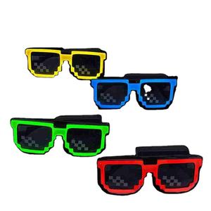 Sparkly EL Wire Pixel <span class=keywords><strong>Meme</strong></span> Gafas <span class=keywords><strong>de</strong></span> Sol para conciertos y fiestas promocionales - Product Image 1