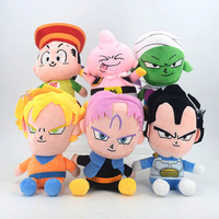 Juguetes de peluche de Dragon Ball de 4 y 8 pulgadas de fábrica, personajes de anime Goku y Vegeta, juguetes de peluche para máquina de garras, regalos para niños