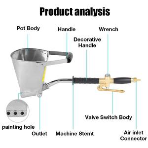 <span class=keywords><strong>Pistolet</strong></span> à mortier pneumatique industriel, pelle à enduit mural, trémie, louche, pulvérisateur de ciment, plâtre, peinture de <span class=keywords><strong>plafond</strong></span>, outil pour béton - Product Image 6