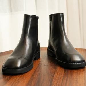 Nouvelles Bottes Montantes en Cuir Véritable pour Hommes, Collection Automne/Hiver 2026, Confortables, à Semelle Épaisse et Rehaussée - Product Image 6