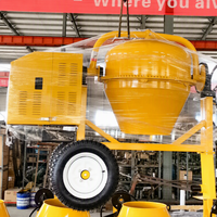 Bétonnière diesel portable mini 350L/400L de fabrication chinoise, rendement élevé 4-5m³/h, garantie 2 ans pour la construction