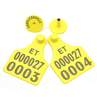 Etiquette d'oreille pour bétail de grande taille, utilisation par les agriculteurs, étiquette RFID pour oreille de vache
