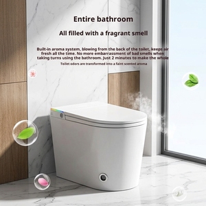 WC monobloc en céramique de haute qualité, 520 mm, compact, sans bride, à chasse directe - Product Image 2