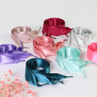 Rubans tressés personnalisés en satin pour lacets de chaussures, poignées de sacs en soie et lacets de sport avec embout en plastique
