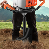 Machine à tarière miniature pour agriculteurs avec moteur à essence 68CC pour le forage de trous dans le sol