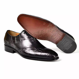 New Trend Men'S Leather Party Shiny Leather <b>Shoes</b> British Sporty Style Leather Casual Lace-Up Men'S <b>Shoes</b> For Autumn And Winter - Product Image 6