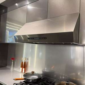 Hotte aspirante électrique 36 pouces 1000 m³/h pour cuisine et hôtel, télécommande, 2 lumières LED, murale, en acier inoxydable noir - Product Image 3