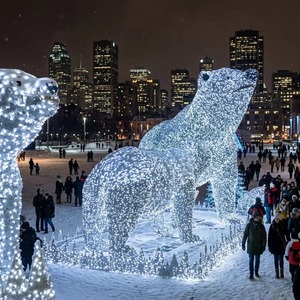 Giant 3D <b>LED</b> Polar Bear <b>Light</b> Outdoor Christmas Decoration for Mall & Park Large Illuminated Holiday Show <b>Xmas</b> Motif - Product Image 3