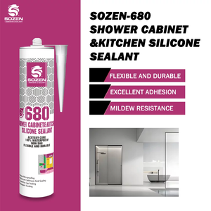 Colle silicone acide <span class=keywords><strong>Sozen</strong></span>-680 de qualité commerciale, haute résistance, anti-fissures, mastic pour joints de construction de l'usine <span class=keywords><strong>Sozen</strong></span> - Product Image 2