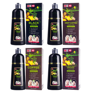 Fabricación OEM productos para el cabello cosméticos de maquillaje color de cabello castaño oscuro 3 en 1 champú para tinte de cabello negro a base de hierbas para gris blanco - Product Image 3