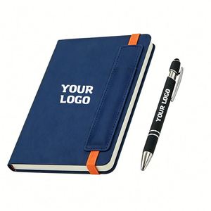 Cuaderno de Cuero PU en Oferta, con Bolsillo para Bolígrafo, Cuaderno A5 Hecho a Mano, Agenda Personalizada 2025 - Product Image 1