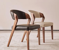 Nouveau Design chaise de Restaurant en bois massif avec coussin en cuir PU