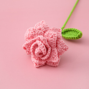 Rami di Rose Artificiali Intrecciati Creativi TC all'Ingrosso a Prezzo Conveniente, Rami di Rose a Stelo Singolo con Angoli Appuntiti Lavorati all'Uncinetto - Product Image 6