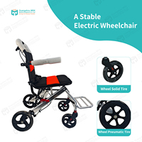 Fauteuil de transport léger en aluminium avec siège en maille orange, fauteuil roulant de voyage sportif avec freins à main pour accompagnant