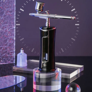 Mini aérographe rechargeable pour <span class=keywords><strong>peinture</strong></span> et pulvérisation d'ongles Kit de vapeur de brume faciale d'oxygène Compresseur d'air pour la beauté faciale d'art d'<span class=keywords><strong>ongle</strong></span> - Product Image 2