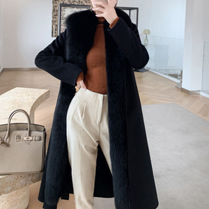 Jtfur <span class=keywords><strong>donna</strong></span> all'ingrosso grande Rex <span class=keywords><strong>pelliccia</strong></span> di coniglio <span class=keywords><strong>cappotto</strong></span> interno di alta qualità elegante lungo personalizzato signore cappotti di lana - Product Image 1