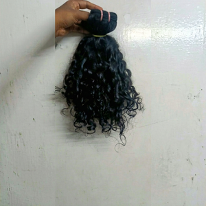 Premium 20 Inch Wavy Kinky Curl Virgin Remy Indian Human Hair Natural Black Temple Hair High Quality - Product Image 3