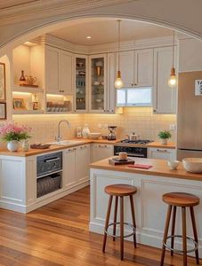 Gabinetes Integrados Personalizados para Toda la Casa, Estilo Wabi-Sabi Cálido, Espacio Pequeño Abierto, Placa de Cocina Infrarroja Integrada - Product Image 2