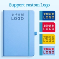 Carnet en cuir PU A5 avec logo personnalisé, fermeture élastique, ligné, style minimaliste, pour cadeaux d'affaires