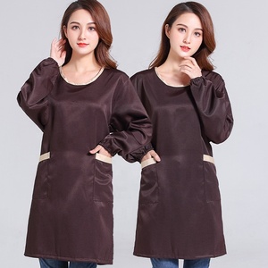 Delantales tejidos con logotipo grueso impermeable para hombres y mujeres, bata exterior de manga larga de nuevo estilo para restaurante, Bar, trabajo de cocina del <span class=keywords><strong>camarero</strong></span> - Product Image 3