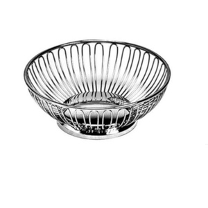 Cesta de pan de metal de alta gama Accesorio de cocina para el hogar de último diseño con acabado plateado y dorado disponible para la venta - Product Image 2