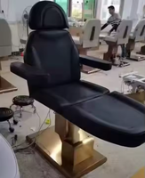 SW Luxe 3 Moteurs Électrique Réglable PU Chaise Cosmétique Design Moderne Visage Lit Cils Salon De Beauté Table De Massage En Métal