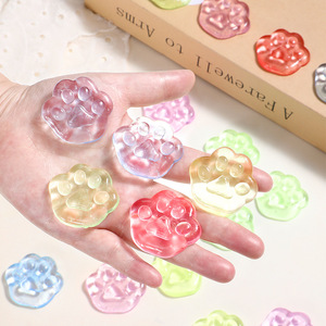 ของเล่นบีบมือรูปอุ้งเท้าแมวสีสันสดใสโปร่งใสสำหรับเด็ก - Product Image 2