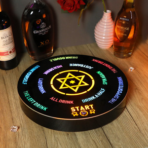 Plataforma giratoria iluminada con LED, luz de siete colores, acrílico, para fiestas, bares KTV, juegos de mesa - Product Image 4