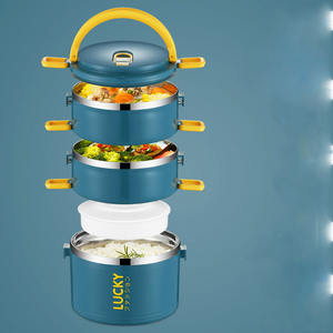 Boîte à lunch isolée scellée Offre Spéciale Employé de <span class=keywords><strong>bureau</strong></span> Boîte à repas en acier inoxydable avec four à micro-ondes Chauffée Boîte à bento Étudiante Femme - Product Image 6