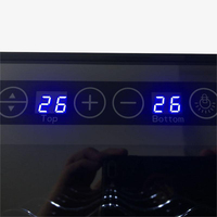 Réfrigérateur à vin à double zone à commande tactile intelligente avec porte en verre Petit réfrigérateur électrique autoportant pour voiture en plein air Hôtel