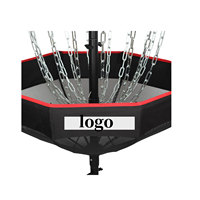 Basket de golf à disque avec 16 chaînes robustes Cible de golf à disque pliable avec sac de transport pour la pratique