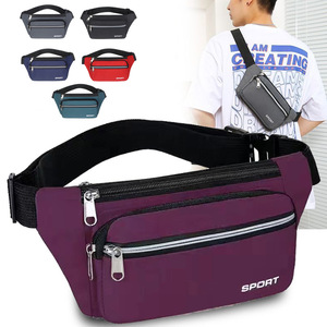 Sport Waist Bag Oxford Cloth Water Resistant Multifunctional Large Capacity For Travel Leisure Sports Men Women - Product Image 1