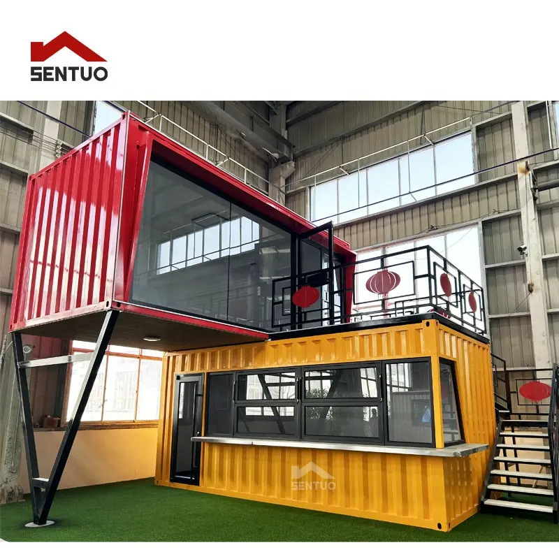 Low Cost Prefab Modern Casa Modulare Container House Prefabricated Shop Outdoor Bar Movable Garden Container Houses