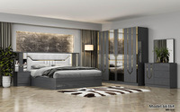 Ensembles de chambre économique en MDF de conception turque maisons de grande taille miroir complet modulaire meubles de chambre à coucher bon marché ensemble de 5 pièces