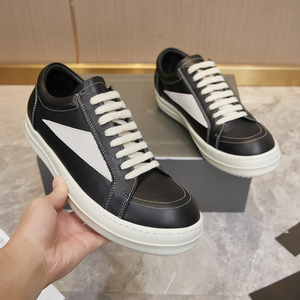 Zapatillas Negras Casuales a la Moda para Hombre y Mujer, Forro de Cuero Genuino, Cierre con Cordones, Diseño sin Cordones - Product Image 1