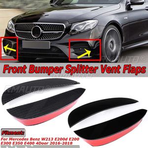 ลิ้นกันชนหน้ารถยนต์ 2 ชิ้น สำหรับ Mercedes Benz E Class W213 E200 E300 E350 4 ประตู สำหรับ AMG ปี 2016-2018 - Product Image 1